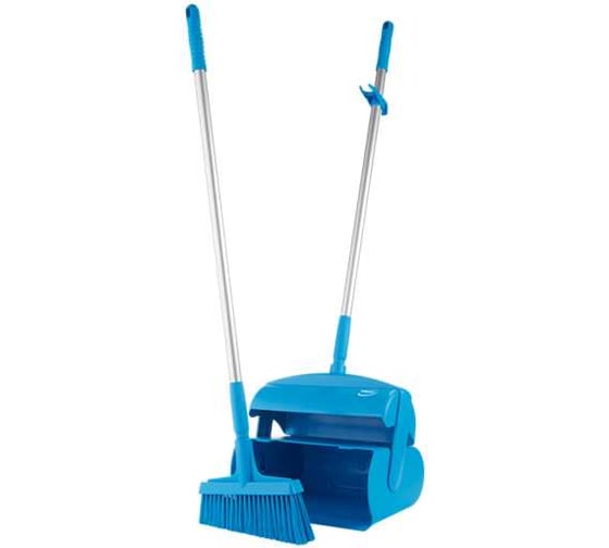 Изображение товара Набор: щетка с совком Vikan, 350 мм, синий цвет 56653