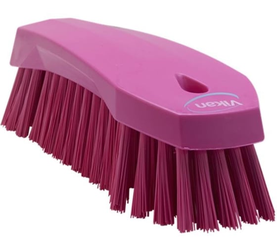 Изображение товара Щетка ручная Vikan L, 200 мм, жёсткий ворс, розовый 38901