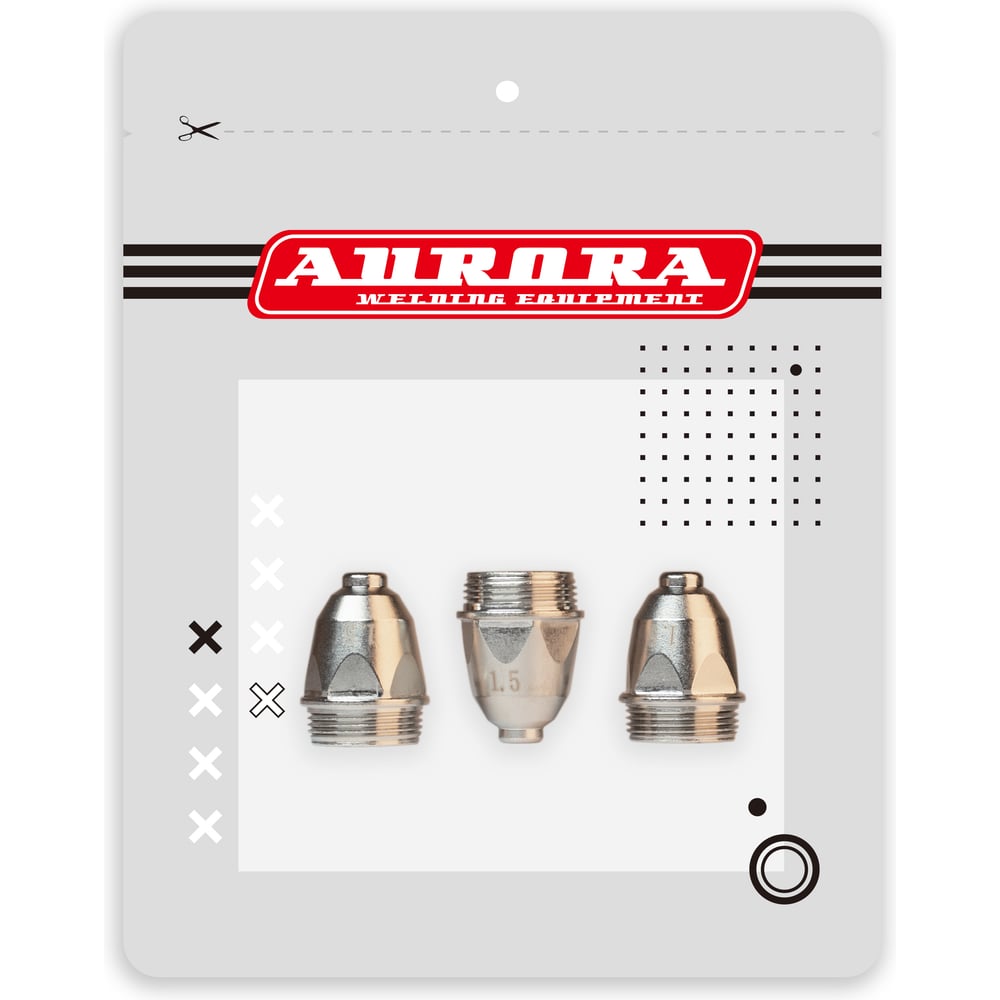 Изображение товара Сопло плазматрона Aurora P-80 d.1.5мм 3шт в упаковке