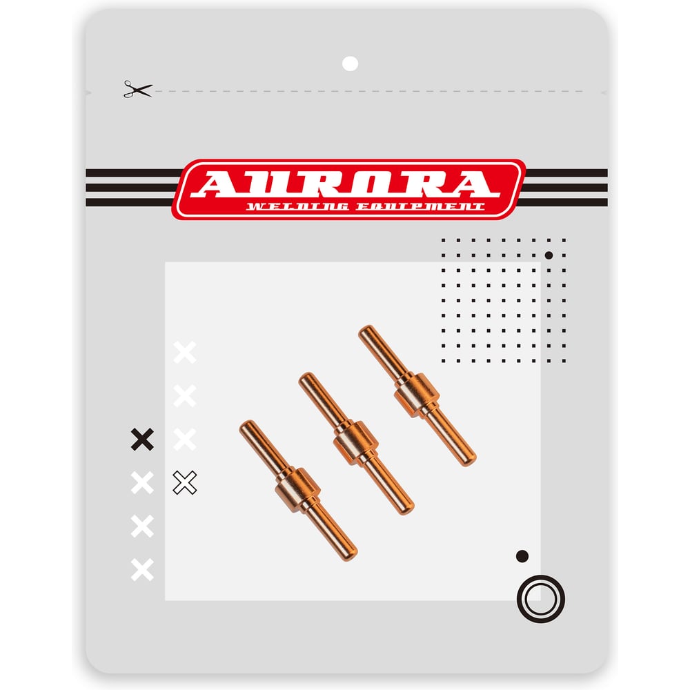 Изображение товара Катод плазматрона Aurora PT-31, 3 шт в упаковке, надежная резка