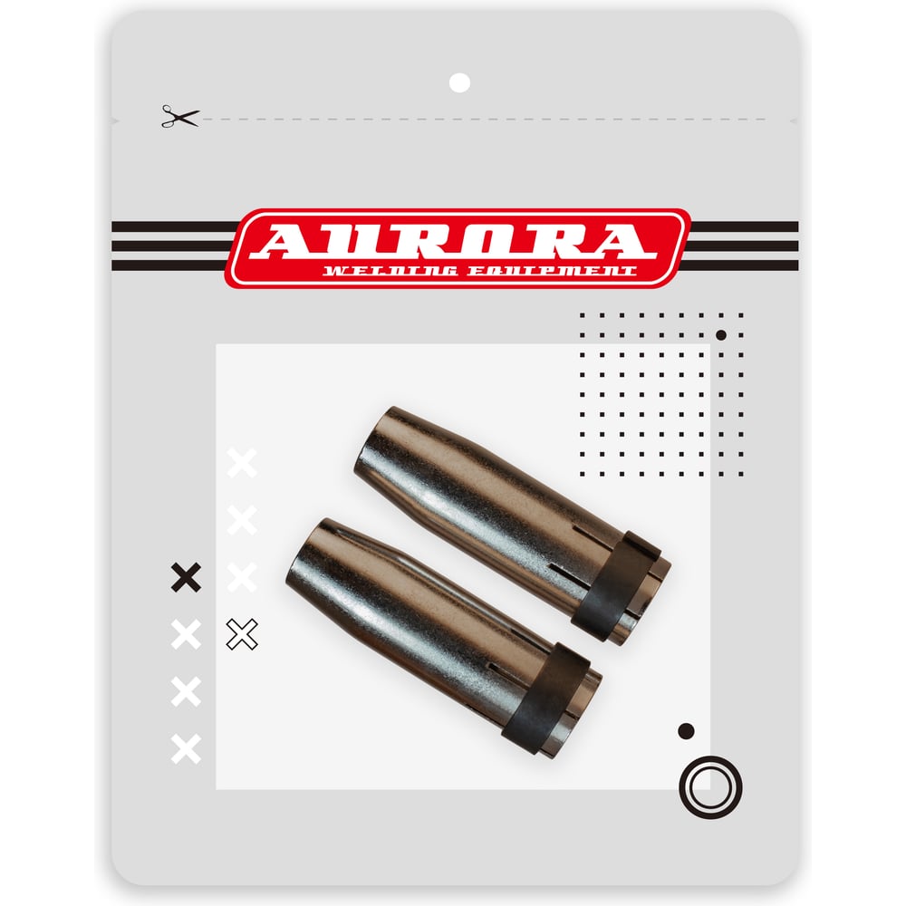 Изображение товара Сопло для горелки Aurora d.12.5 2шт в упаковке для MIG сварки