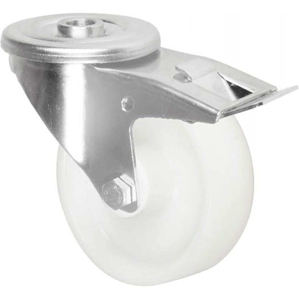 Изображение товара Поворотная колесная опора Inford NNLM 125 HB3 с тормозом нержавеющая