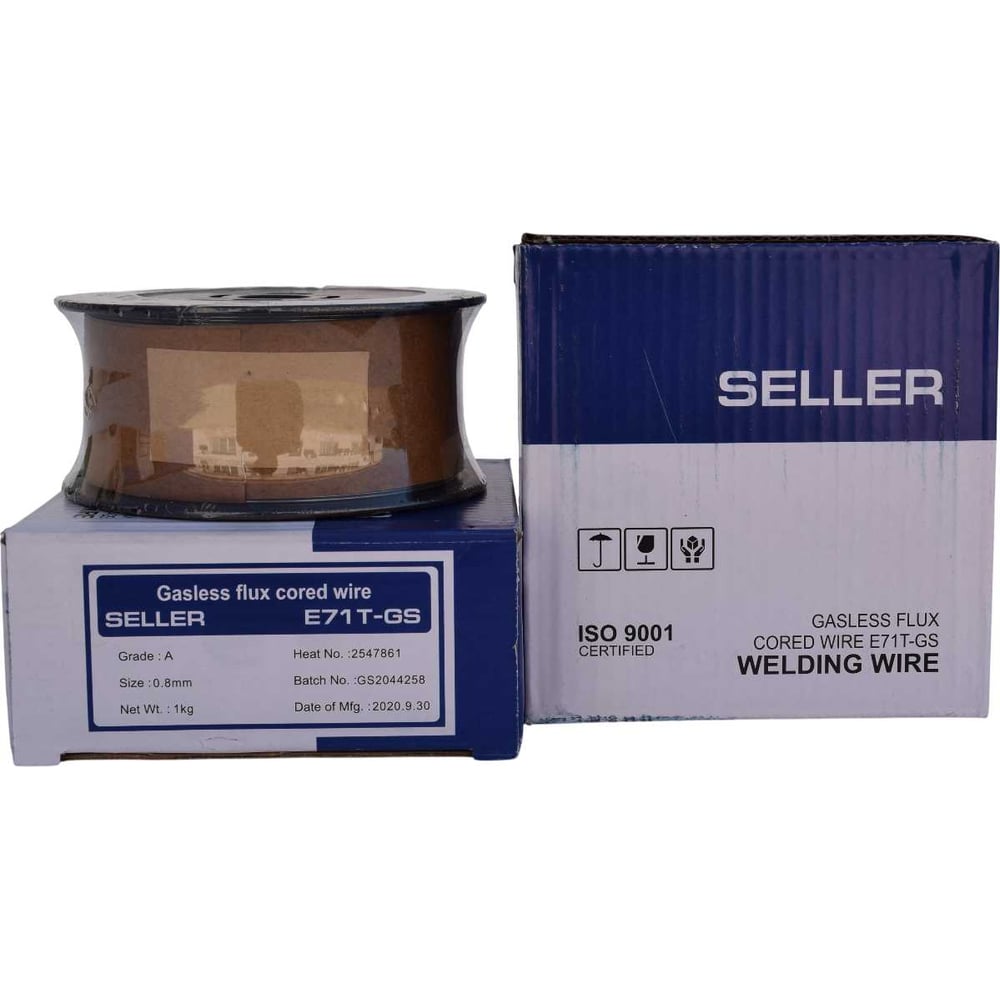 Изображение товара Проволока сварочная SELLER E-71T-GS 1.0 мм 100 м самозащита для ММА сварки