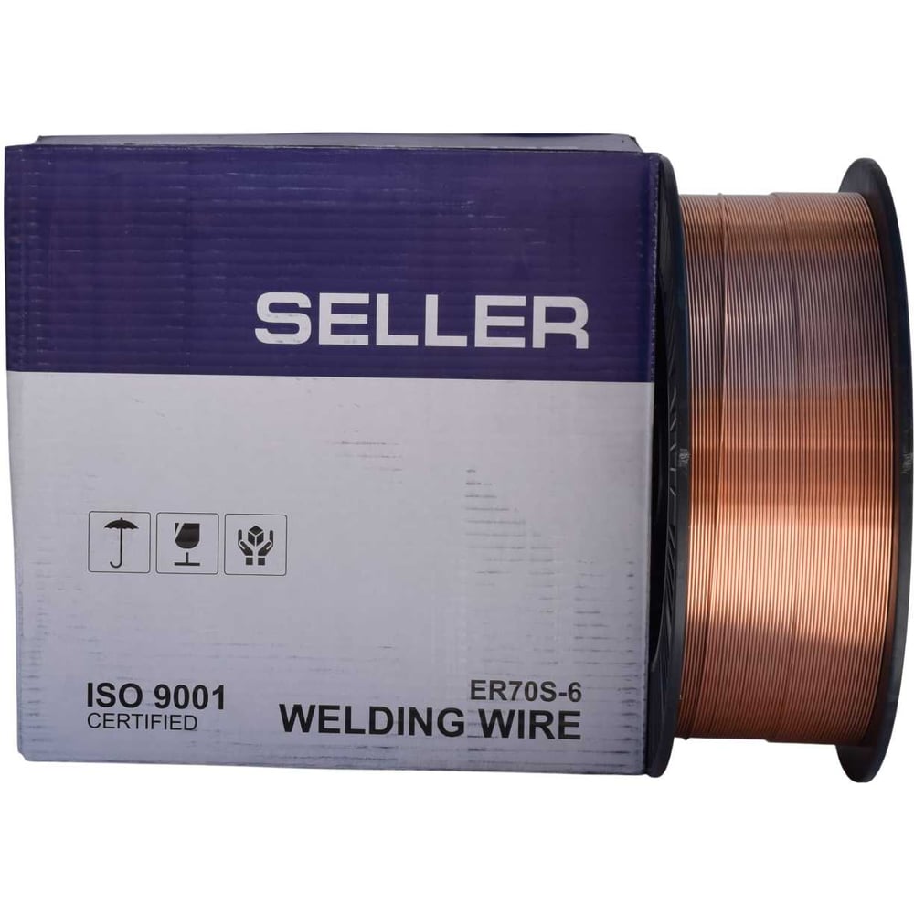 Изображение товара Проволока сварочная SELLER ER 70S-6 0.8 мм D 300 намотка 15 кг Изображение товара Проволока сварочная SELLER ER 70S-6 0.8 мм D 300 намотка 15 кг