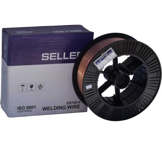 Изображение товара Проволока сварочная SELLER ER 70S-6 0.8 мм D 200 намотка 5 кг S-1-70S6-08-200