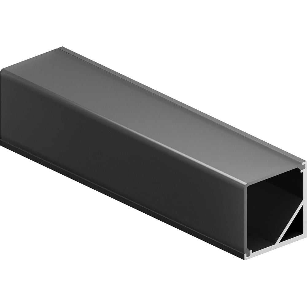 Изображение товара Алюминиевый уголковый профиль 16х16 мм для светодиодных лент Geniled 2 м черный