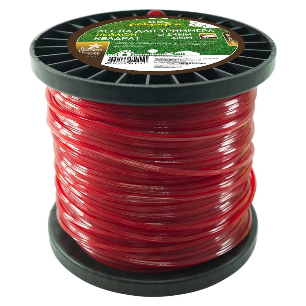 Изображение товара Леска Polyagro для триммера Gold квадрат 2.4мм 400м