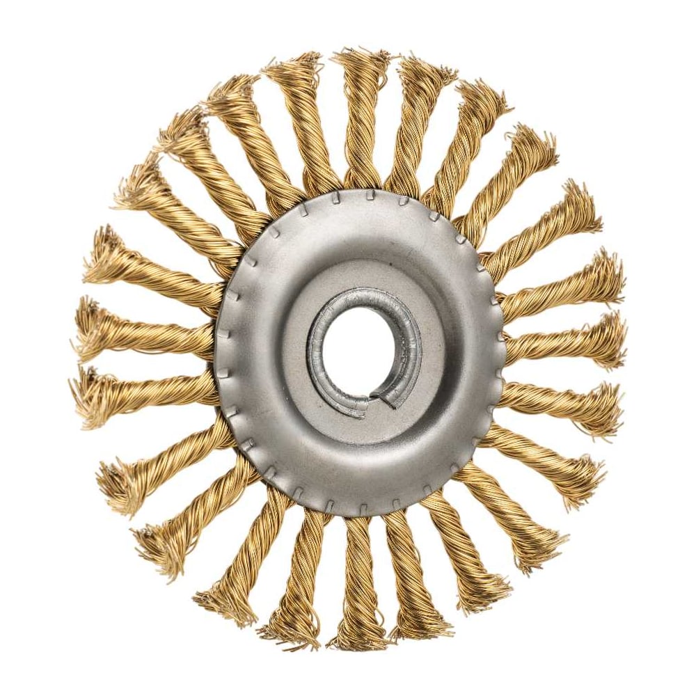 Изображение товара Щетка YOZHIK для УШМ 150 мм латунь RV150LAT высокое качество