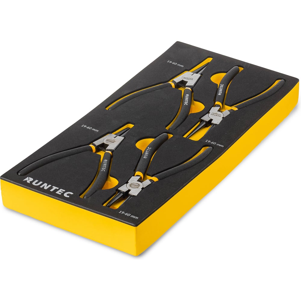 Изображение товара Профессиональный набор съемников стопорных колец Runtec CrV 180 мм 4 шт