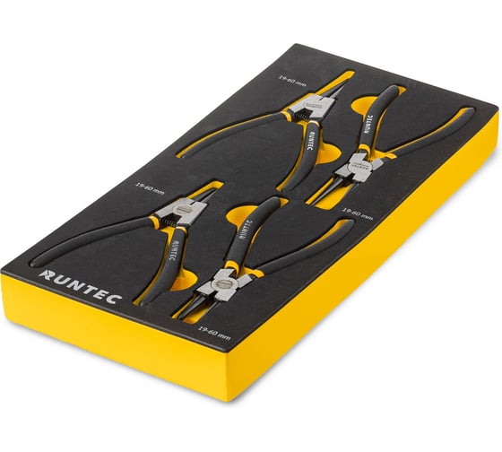 Изображение товара Набор съемников стопорных колец Runtec CrV 180 мм в ложементе EVA 4 шт RT-SRP1E4