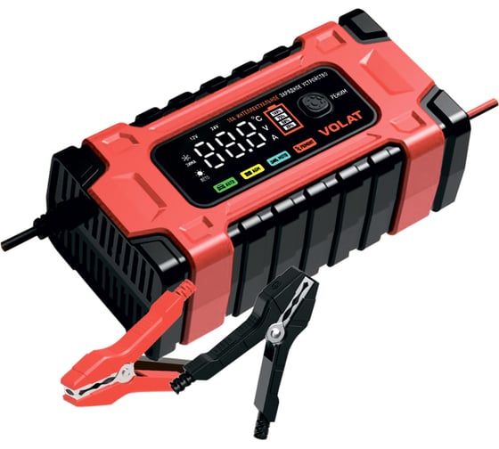 Изображение товара Зарядное устройство для аккумуляторных батарей VOLAT 12/24 В 10 А AGM GEL WET Интеллектуальное VT-BC122410E