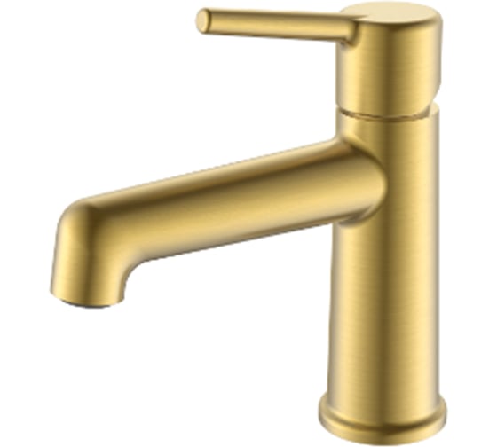 Изображение товара Смеситель для раковины ViEiR однорычажный латунь матовое золото керамический картридж для умывальника V103512-S