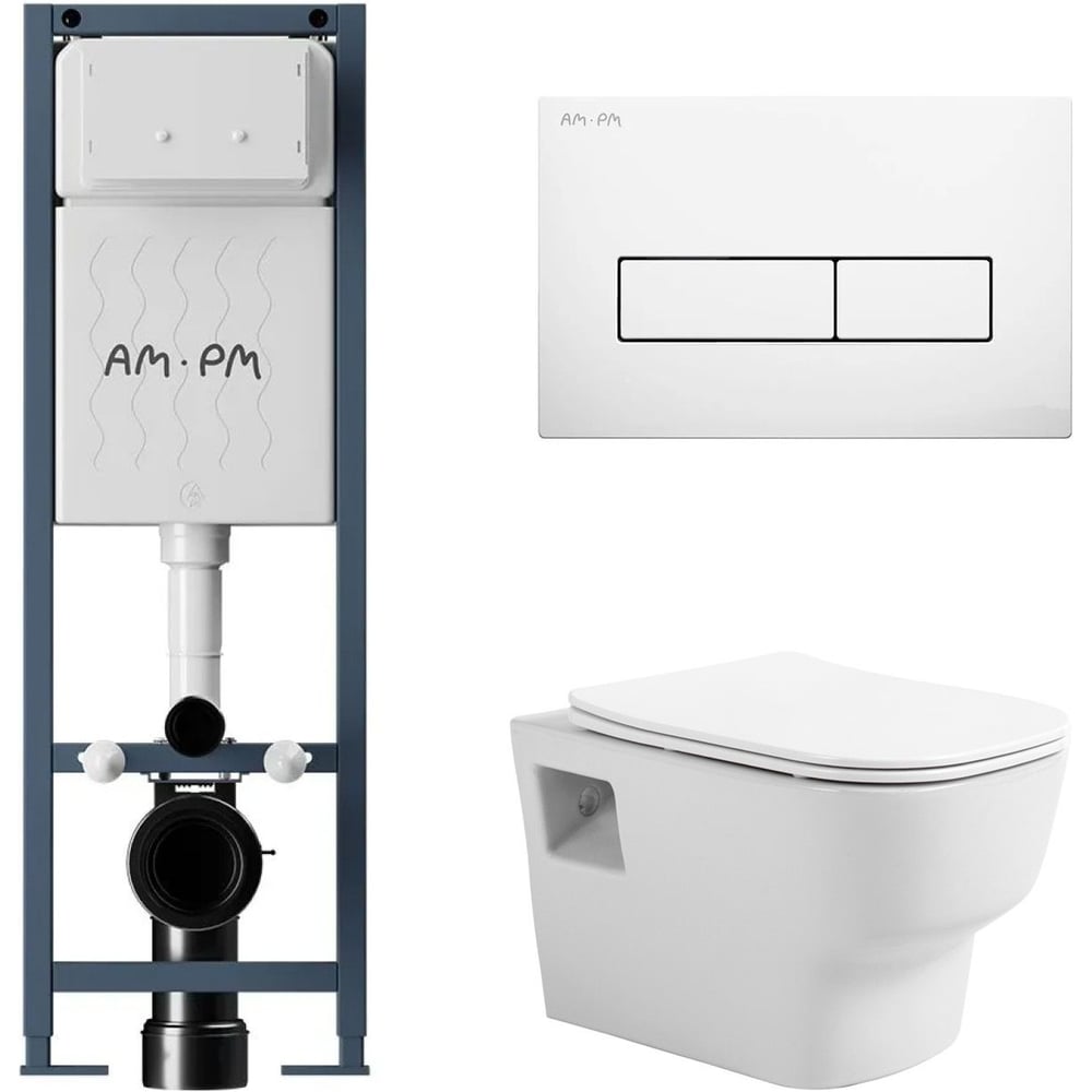 Изображение товара Комплект унитаз AM.PM I012711.0301 с микролифтом и безободковой системой