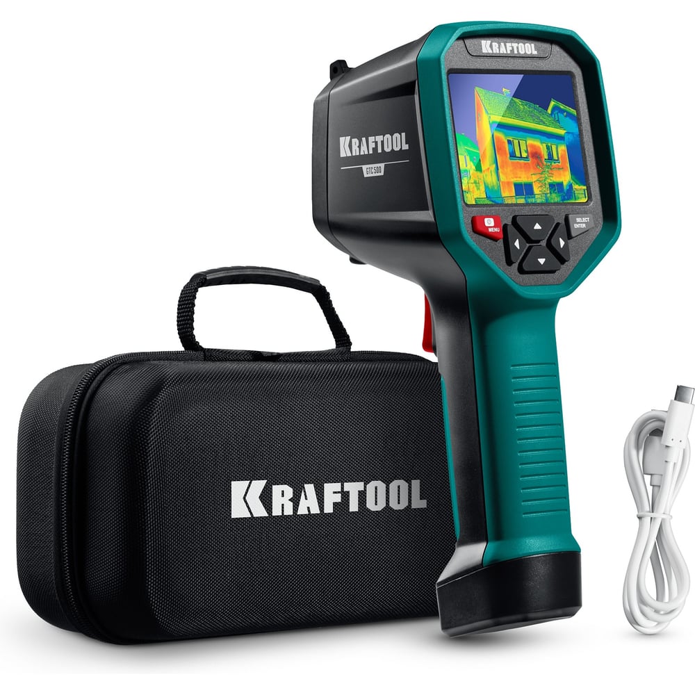 Изображение товара Профессиональный тепловизор KRAFTOOL GTC 500 256х192 бесконтактный инфракрасный