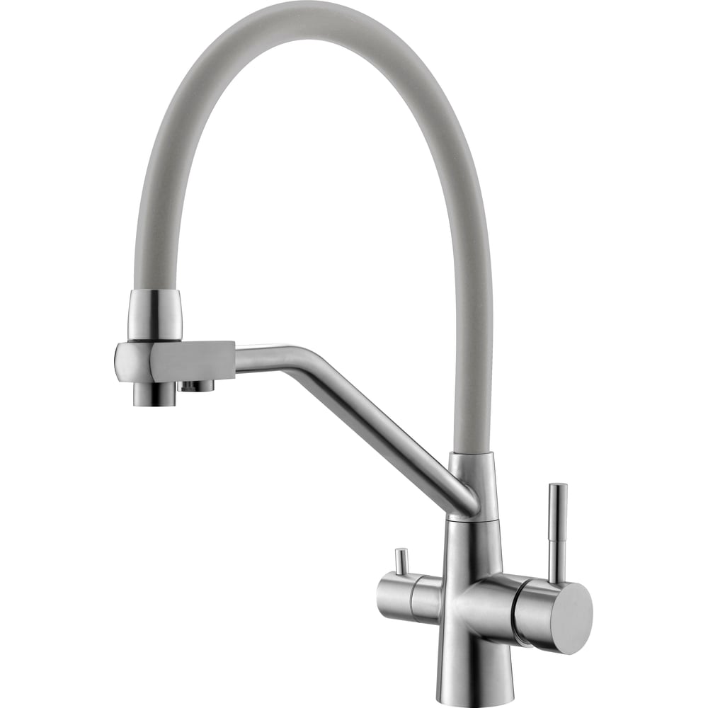 Изображение товара Смеситель для кухни ESKO R-излив из нержавеющей стали серый K25G