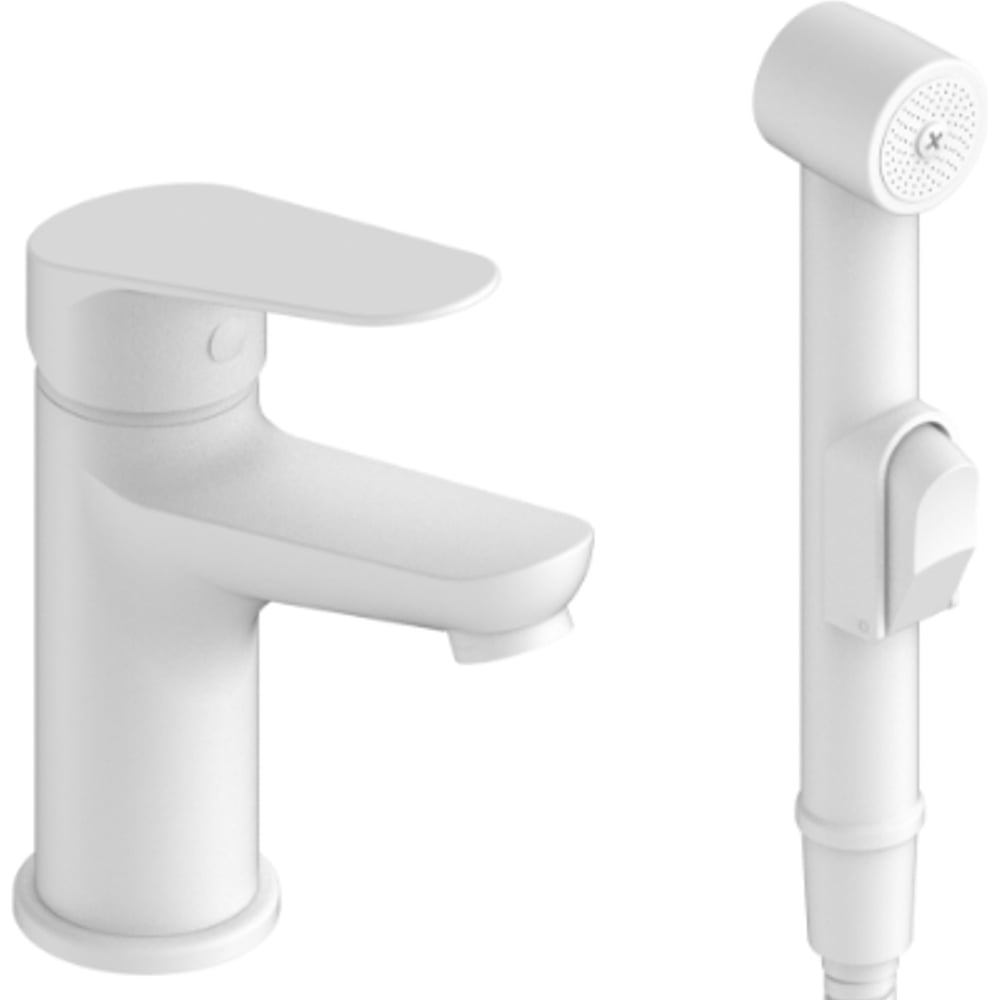 Изображение товара Смеситель с гигиеническим душем ESKO Kazan white арт KZ27HW современный