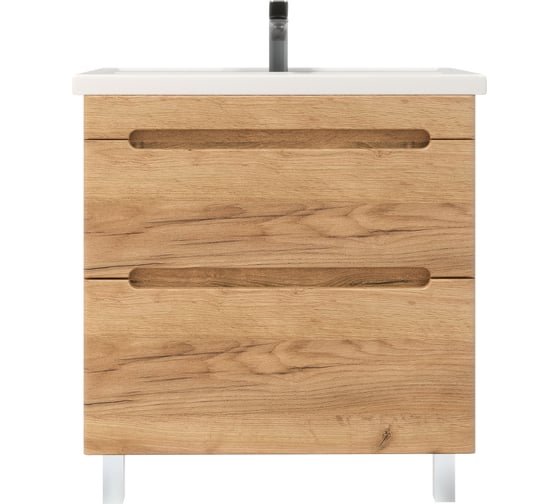 Изображение товара Тумба с раковиной RUVANN AQVI 80 + Фостер 80 в ванную напольная Голд крафт Т.AQVI-GK.П-80Н-KIT-FOS