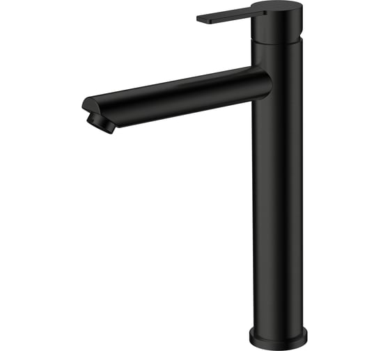 Изображение товара Смеситель для накладной раковины Agger Easy однорычажный, высокий, черный матовый A3112144