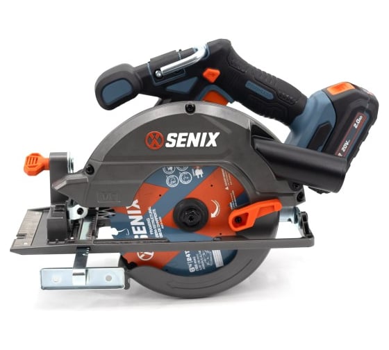 Изображение товара Дисковая пила Senix X2 20В 165 мм, АКБ 4Ач, ЗУ 2А, кейс XStack PSCX2-M6-EU