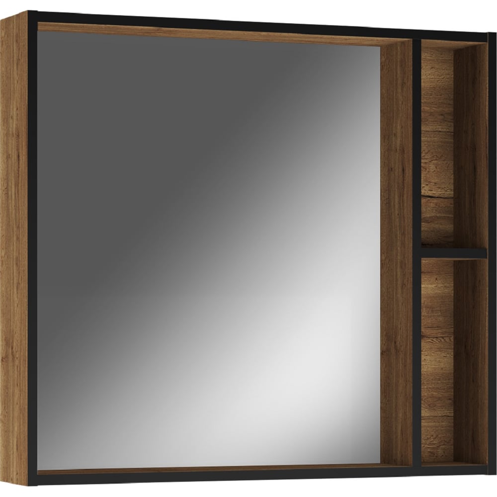 Изображение товара Шкаф-зеркало Домино Alfa 80 с зеркалом и полками стиль лофт