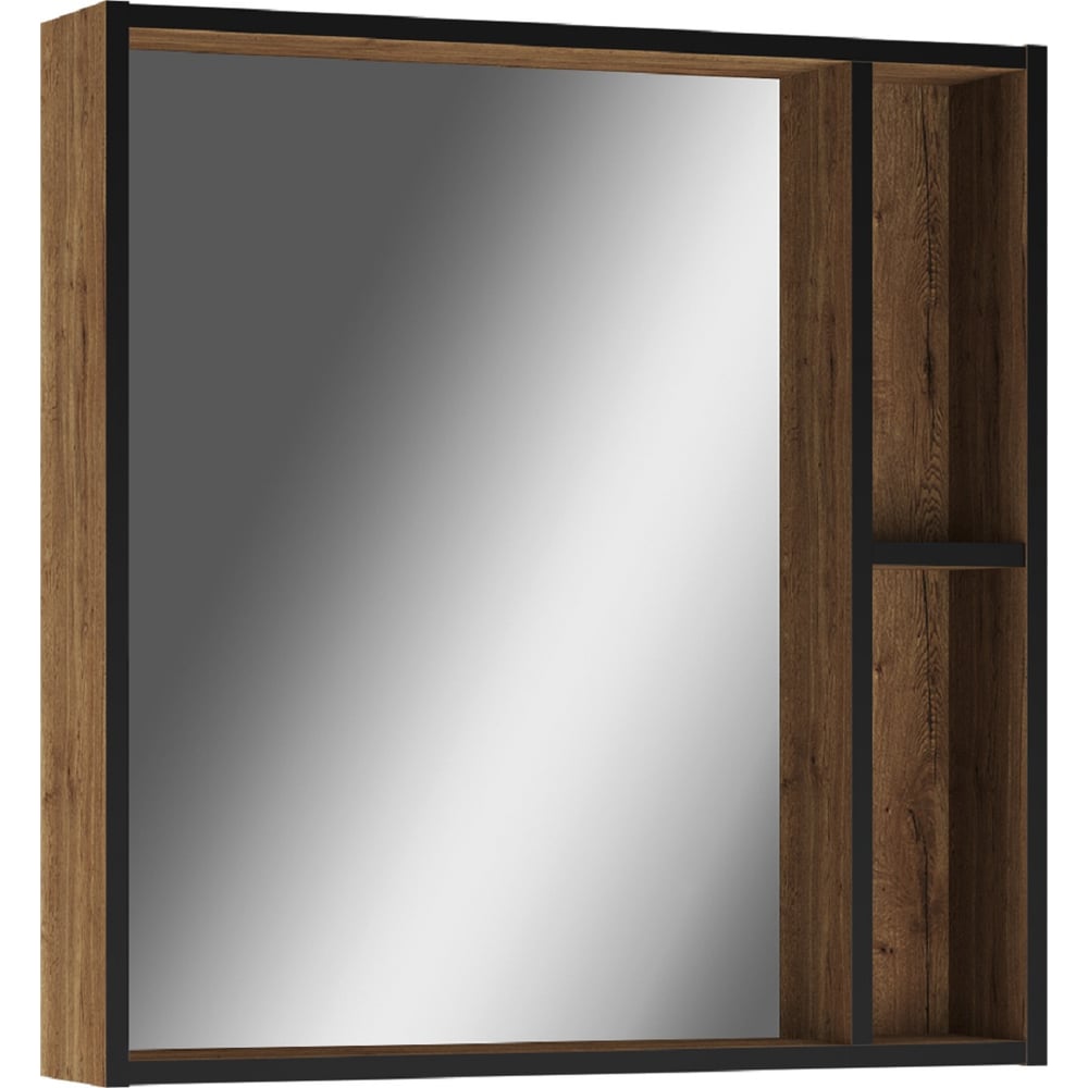 Изображение товара Шкаф-зеркало Alfa 70 левый/правый DA6106HZ в стиле лофт с зеркалом и полками