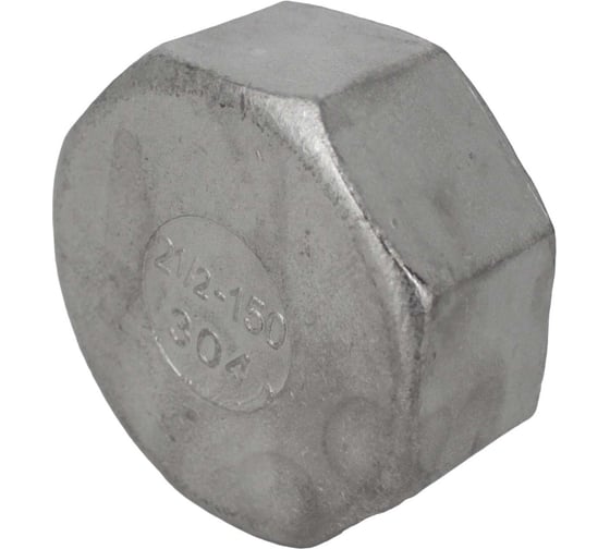 Изображение товара Заглушка NEWKEY В/Р, 6-ти гранная, нержавеющая, AISI304 DN65 (2_1/2), (CF8), PN16 NK-DTP65/4