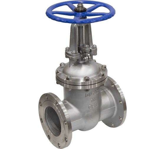 Изображение товара Задвижка клиновая фланцевая NEWKEY нержавеющая, AISI304 DN 150 (6), (CF8), PN16 NK-ZK150/4