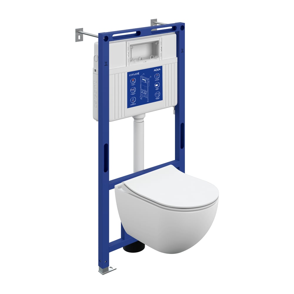 Комплект Cersanit BRASKO SMART DPL EO slim инсталляция AQUA 50 PRIME М LP 69315