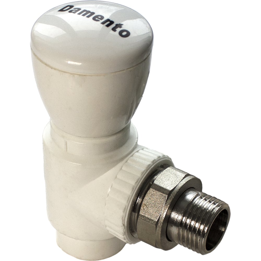 Изображение товара Вентиль для радиаторов Damento угловой 20х1/2 белый