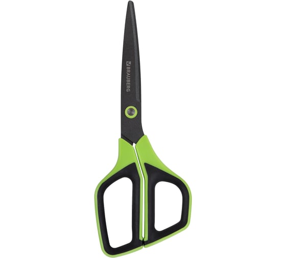Изображение товара Ножницы BRAUBERG JET Special, салатовые, 210 мм, 3-х сторонняя заточка, тефлоновое покрытие, 238852