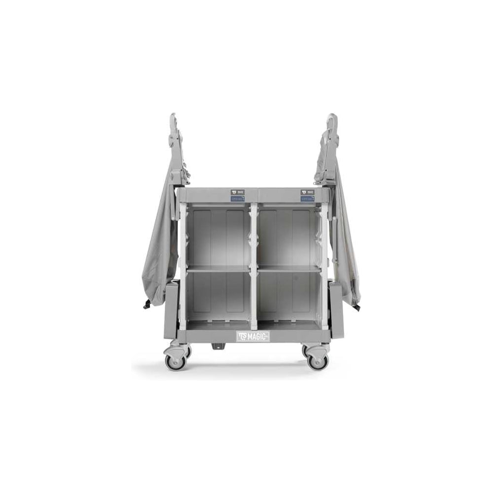 Изображение товара Тележка для отелей TTS MAGIC HOTEL 890B с полкой для белья, обслуживает 8/10 комнат, мешки не включены MH890B0T0V00