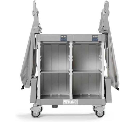 Изображение товара Тележка для отелей TTS MAGIC HOTEL 890B с полкой для белья, обслуживает 8/10 комнат, мешки не включены MH890B0T0V00