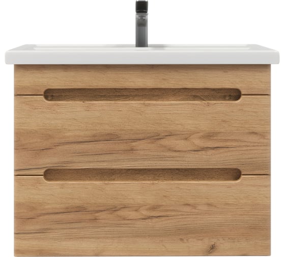 Изображение товара Тумба с раковиной RUVANN AQVI 80 + Фостер 80 в ванную подвесная Голд крафт Т.AQVI-GK.П-80П-KIT-FOS