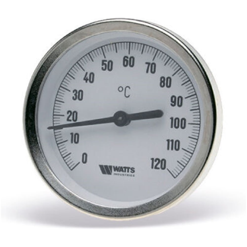 Изображение товара Горизонтальный термометр Watts 100-50мм с диапазоном 0-120°C