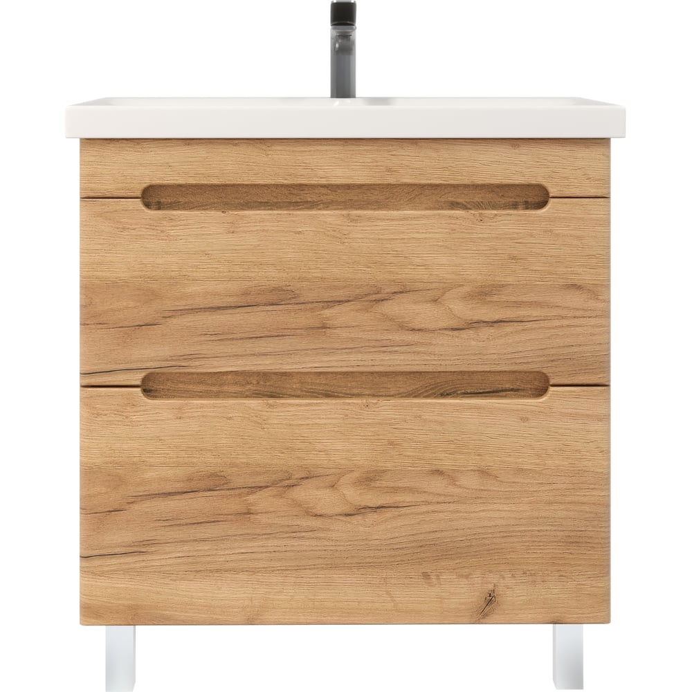 Изображение товара Тумба с раковиной RUVANN AQVI 80 + Moduo 80 современная напольная ванная