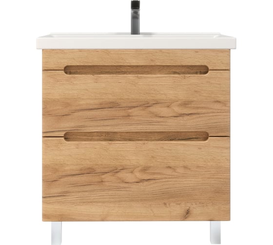 Изображение товара Тумба с раковиной RUVANN AQVI 80 + Фест 80 в ванную напольная Голд крафт Т.AQVI-GK.П-80Н-KIT-FES