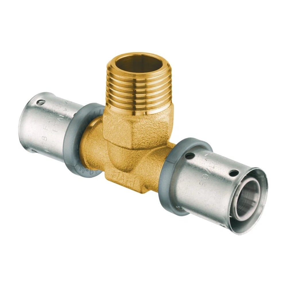 Изображение товара Пресс-тройник FAR 20х2-1/2 нержавеющая сталь для систем водоснабжения и отопления