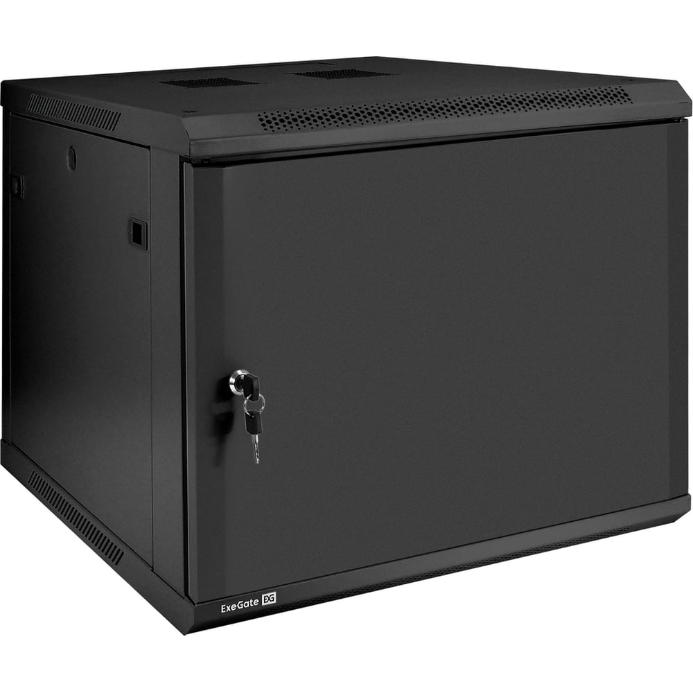 Изображение товара Шкаф телекоммуникационный ExeGate 19 настенный 9U черный Изображение товара Шкаф телекоммуникационный ExeGate 19 настенный 9U черный