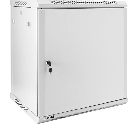 Изображение товара Шкаф телекоммуникационный ExeGate 19 настенный 12U EC-WM-12U.450.M.GREY 19”, 12U, 600x450x635mm ШхГхВ, передняя дверь металл, съемные боковые панели 298615