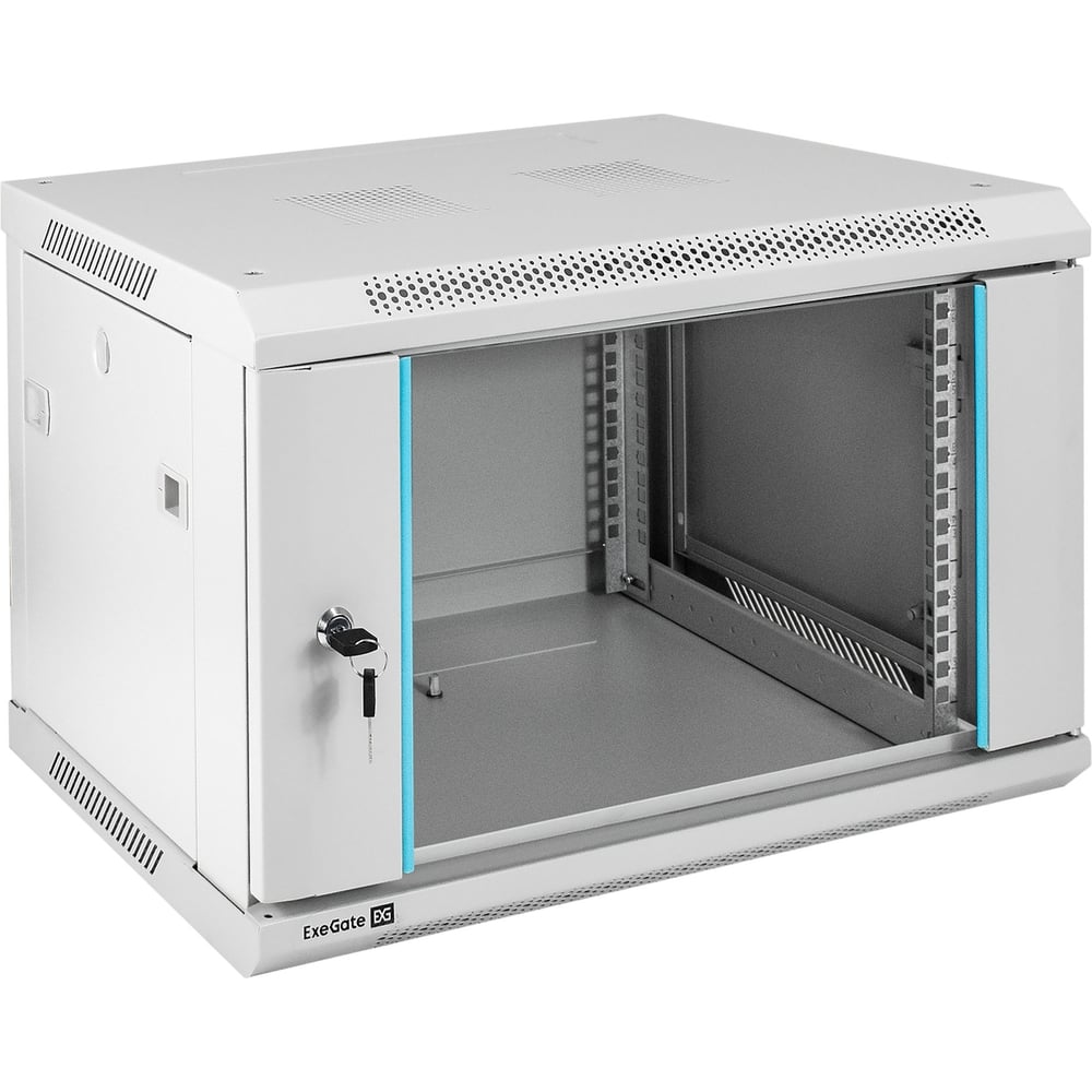 Изображение товара Телекоммуникационный шкаф 19 6U настенный EC-WM-6U.450.G.GREY RAL 7035