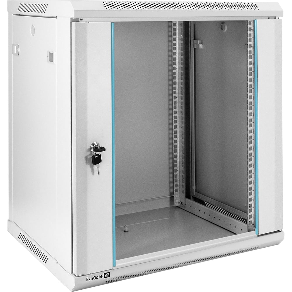 Изображение товара Шкаф телекоммуникационный ExeGate 19 настенный 12U с дверью из стекла серый