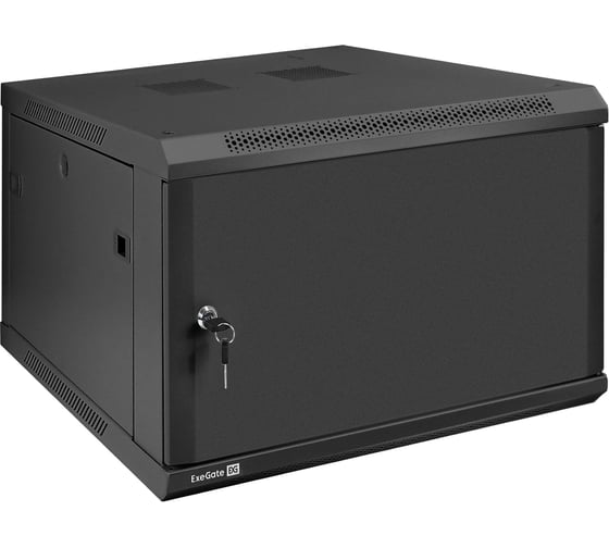 Изображение товара Шкаф телекоммуникационный ExeGate 19 настенный 6U EC-WM-6U.600.M.BLACK 19”, 6U, 600x600x370mm ШхГхВ, передняя дверь металл, съемные боковые панели 298618