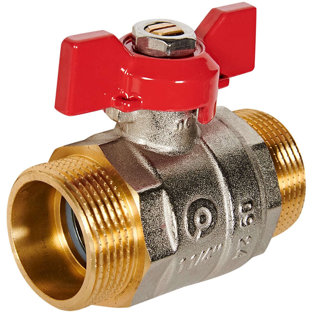 Изображение товара Кран шаровой ROMMER НР/НР с ручкой бабочка 1 1/4