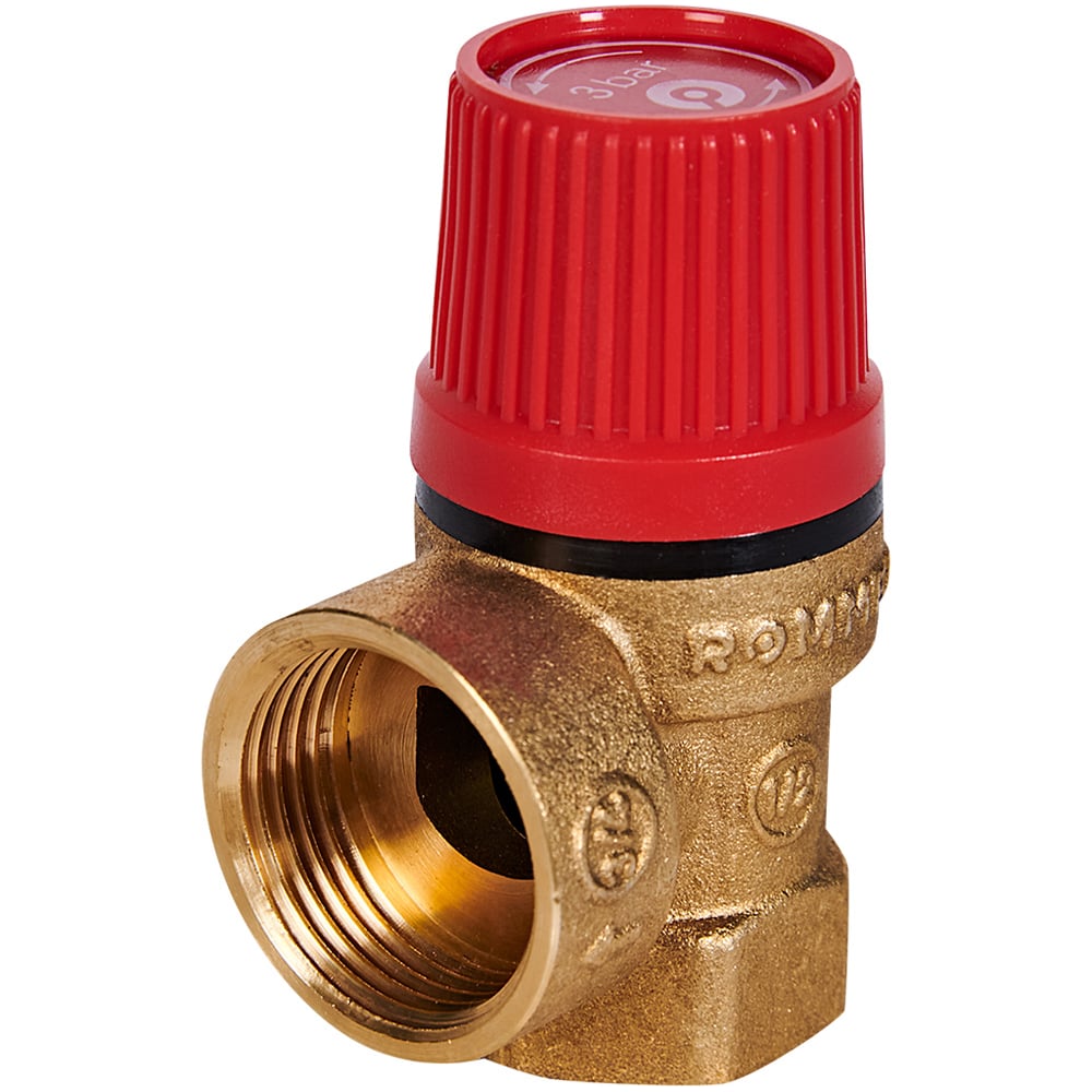 Изображение товара Клапан предохранительный для отопления ROMMER RVS-0002-003015 1/2 резьба латунь