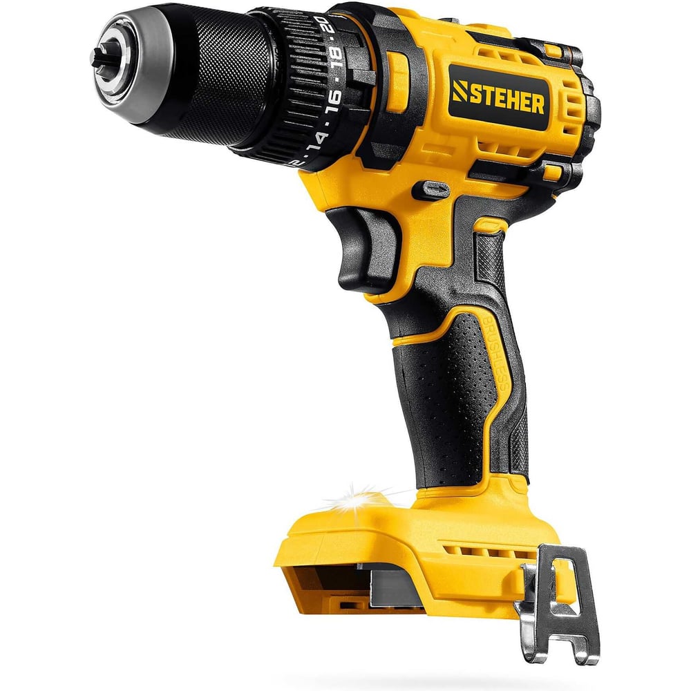 Изображение товара Бесщеточная дрель-шуруповерт STEHER 20 В CBS-65 с реверсом и подсветкой