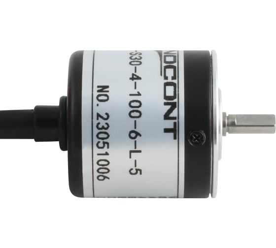 Изображение товара Инкрементальный энкодер INNOCONT D=30мм, выступающий вал 4мм, 100 имп/об, 24VDC, выход HTL, IP54, -20…+80C ESI-S30-4-100-3-T-24