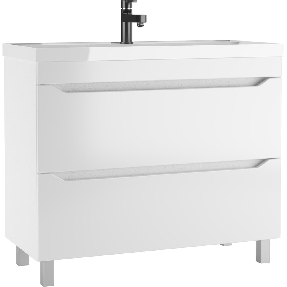 Изображение товара Тумба под умывальник Айсберг Bazis 100 Ева с двумя ящиками