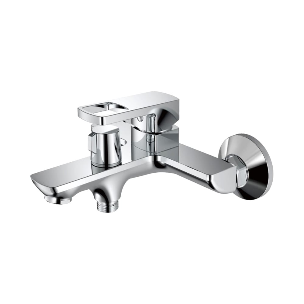 Изображение товара Смеситель для ванны Valfex Taurus короткий излив никель-хром однорычажный настенный