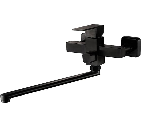 Изображение товара Смеситель для ванны Valfex длинный излив, нерж. сталь VALFEX Antares Steel Black (10) VF.22803-7