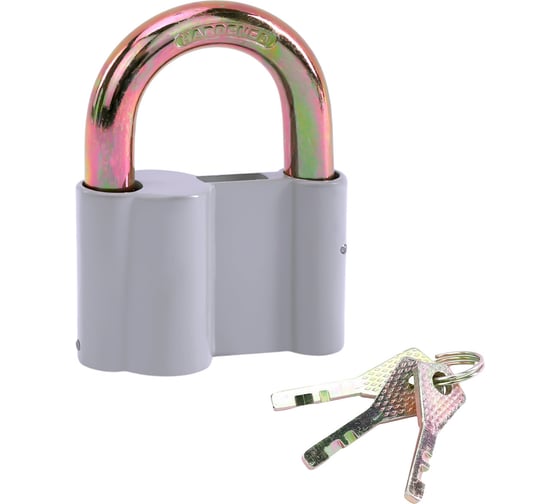 Изображение товара Замок навесной RABBITEX алюминиевый 80мм стандарт, 3 ключа 671306